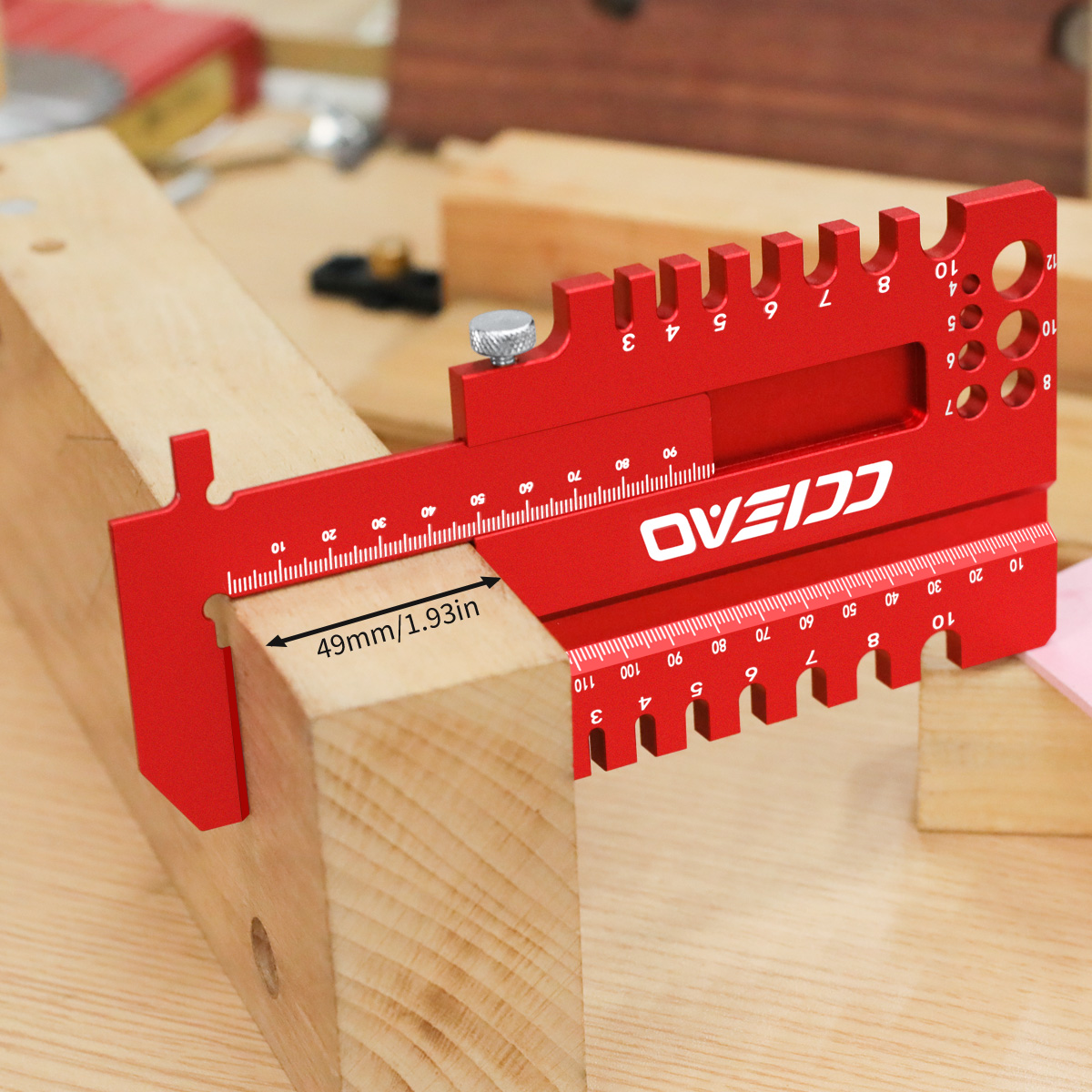 Woodworking Equipment - Woodworking Multi-Function Measuring Ruler, Aluminum Alloy
