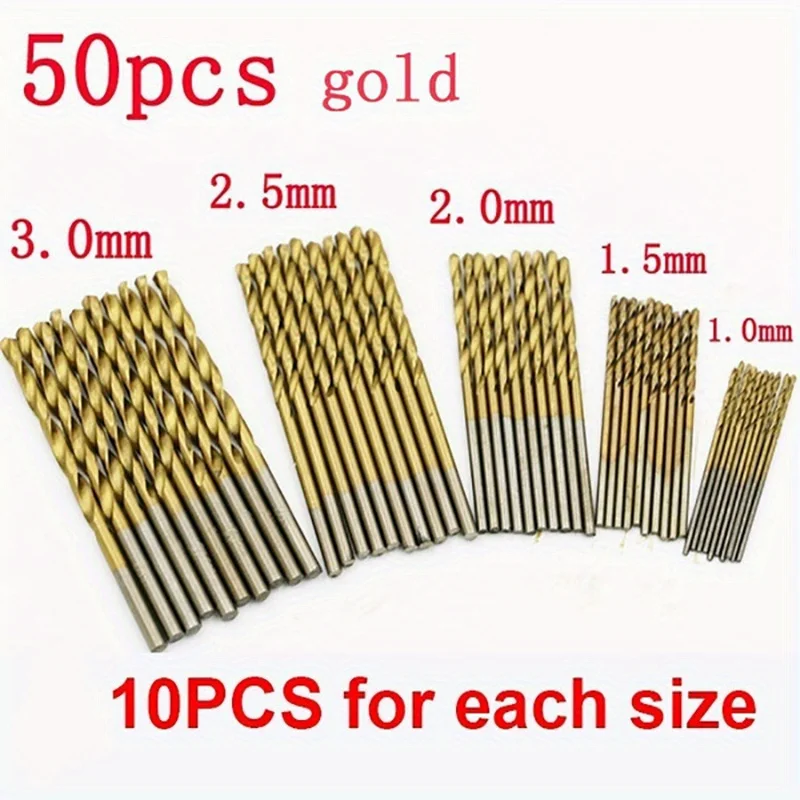 50PCS Titanium HSS Drill Bit S – Woodworking Diy Projects Bewertung und Preis