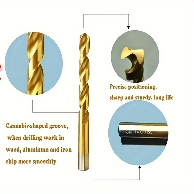 50PCS Titanium HSS Drill Bit S – Woodworking Diy Projects Bewertung und Preis