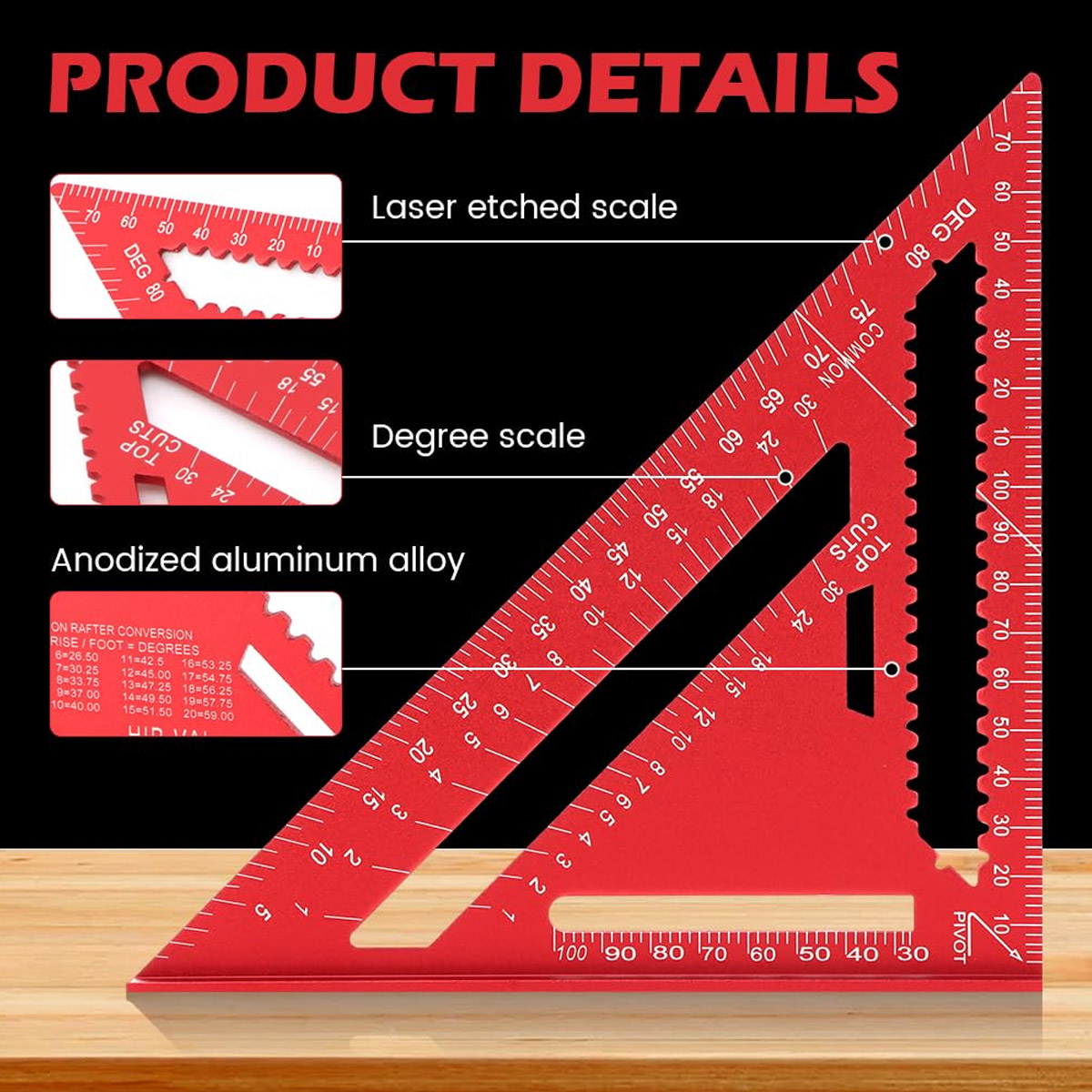 Aluminum Alloy Speed Square Hi – Woodworking Equipment Bewertung und Preis