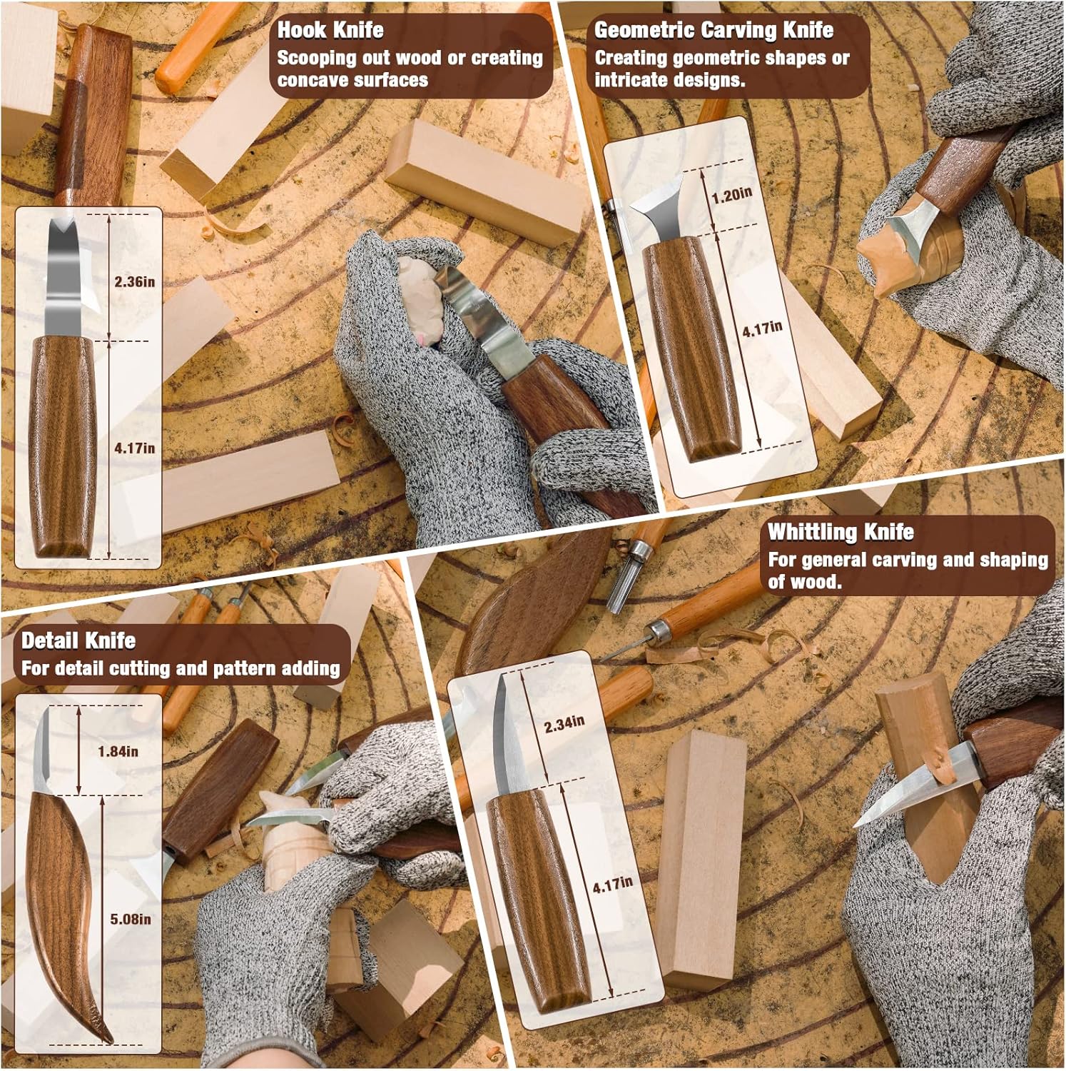 Wood Carving Kit, 23pcs Wood C – Woodworking Hobby Kits Bewertung und Preis